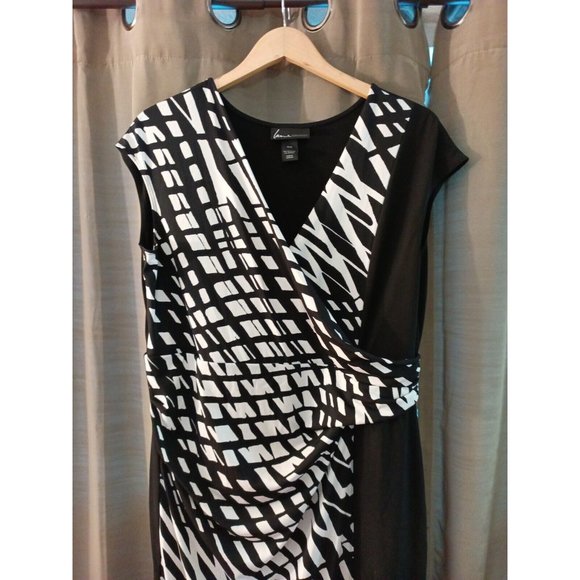 Women's Lane Bryant Drop Waist V-neck Stretchy Classy Career Dress Size 14/16 - Picture 2 of 7